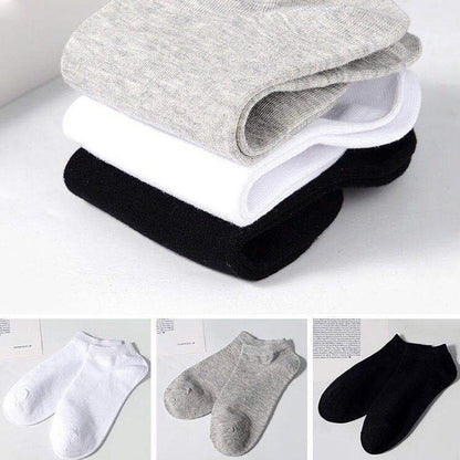 10\u002F20 Pairs Women's Comfy Ankle Socks - Sporty Black & White Solid Color Socks with White Trim - Breathable Athletic Socks for Sports, Gym, Casual Wear - Hand Wash Only - Great Gift & Women